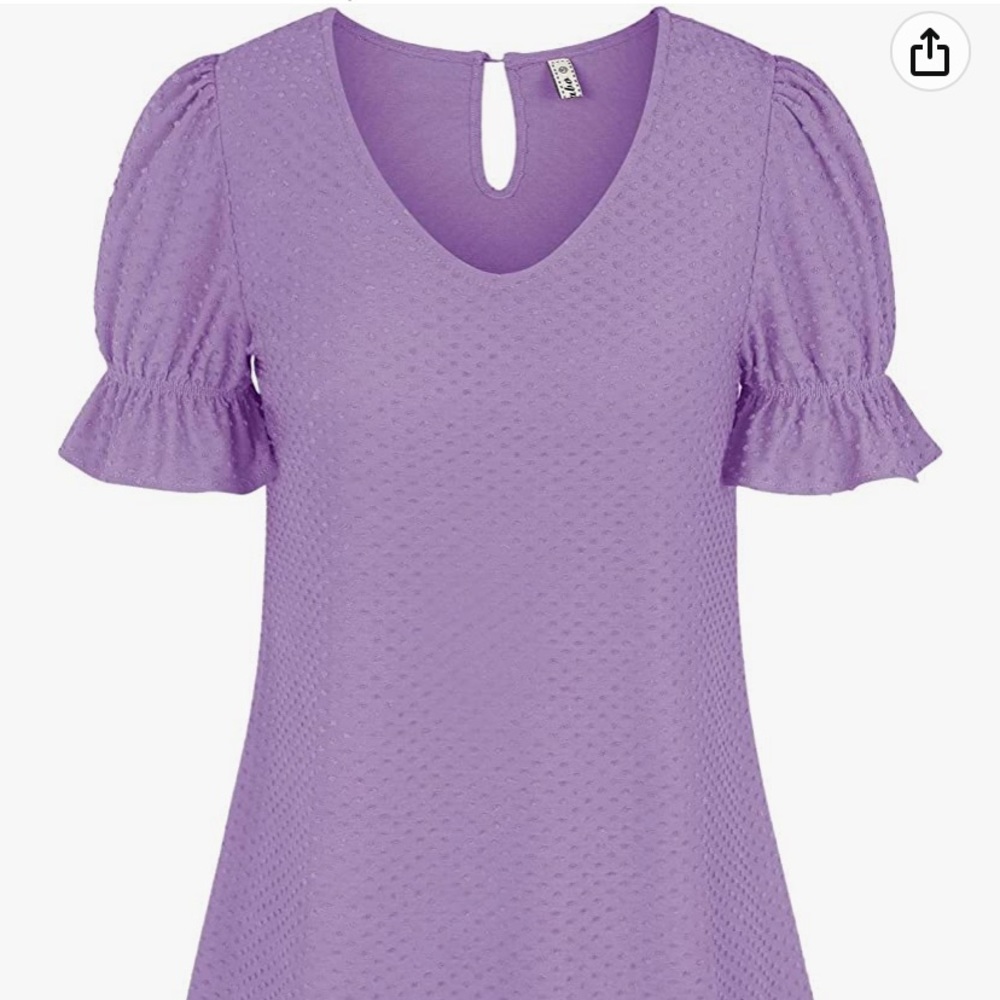 Brand new purple tunic shirt with button keyhole in back.  Size XXL.